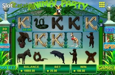 Οθόνη5. Animal Party (Booming Games) Κουλοχέρης