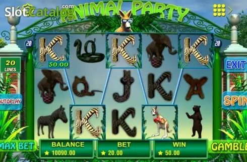Οθόνη6. Animal Party (Booming Games) Κουλοχέρης