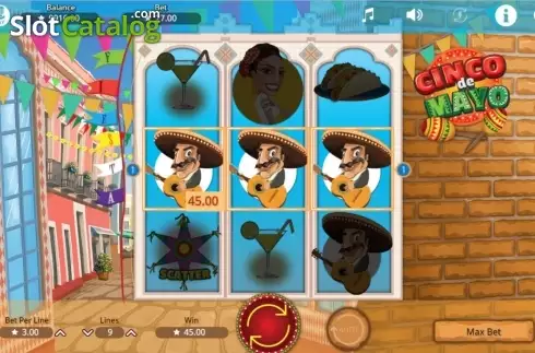 Οθόνη5. Cinco de Mayo (Booming Games) Κουλοχέρης 