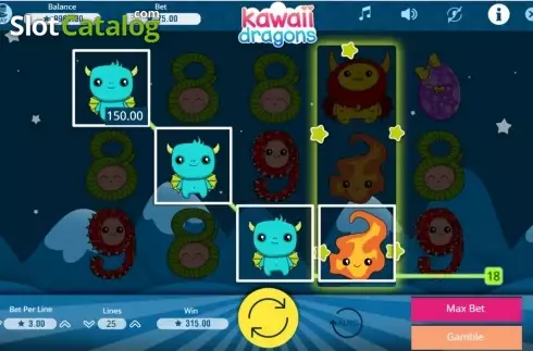Οθόνη5. Kawaii Dragons Κουλοχέρης