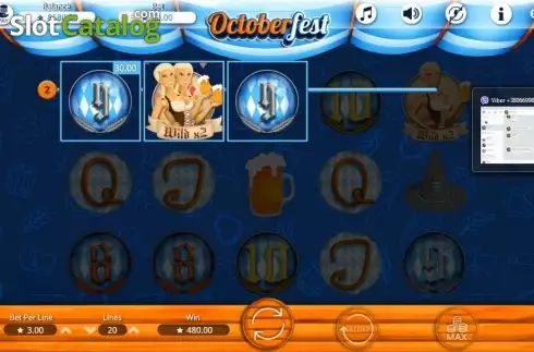 Οθόνη5. Octoberfest (Booming Games) Κουλοχέρης 
