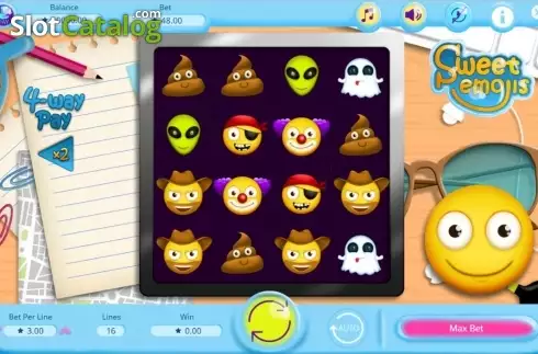 Οθόνη4. Sweet Emojis Κουλοχέρης