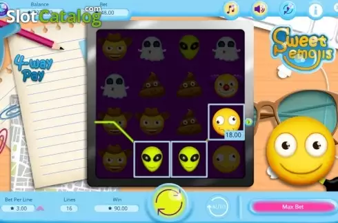 Οθόνη5. Sweet Emojis Κουλοχέρης