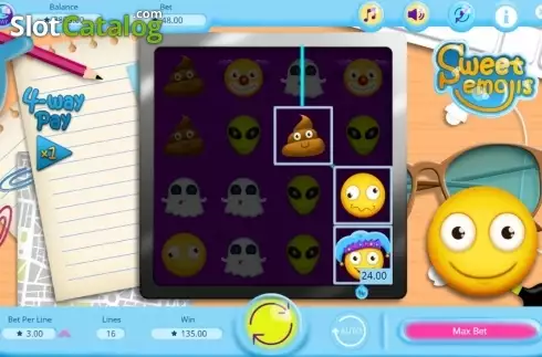 Οθόνη7. Sweet Emojis Κουλοχέρης