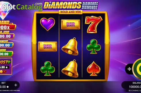 Οθόνη2. Diamonds Diamonds Diamonds Hold and Win Κουλοχέρης