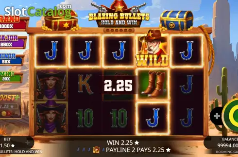 Οθόνη3. Blazing Bullets: Hold and Win Κουλοχέρης 