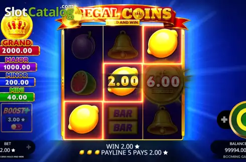 Οθόνη3. Regal Coins Hold and Win Κουλοχέρης