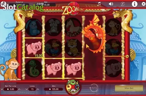 Οθόνη4. Zoodiac (Booming Games) Κουλοχέρης 