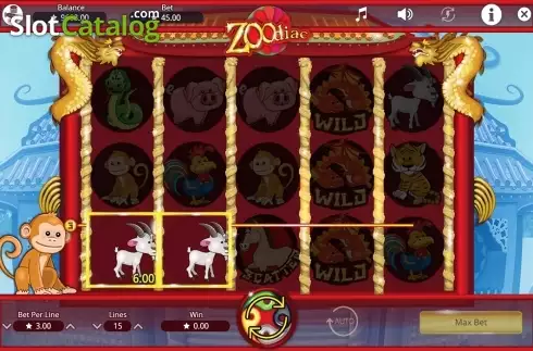 Οθόνη5. Zoodiac (Booming Games) Κουλοχέρης 