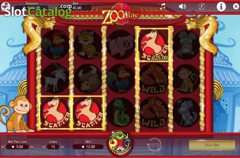 Οθόνη6. Zoodiac (Booming Games) Κουλοχέρης 