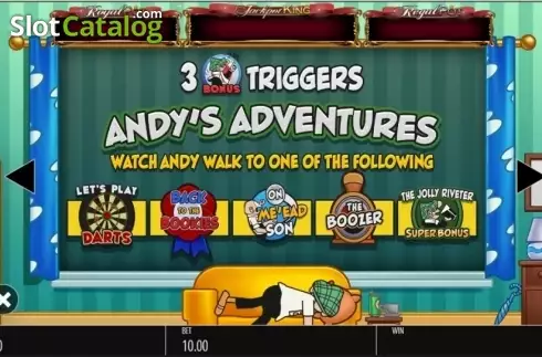 Οθόνη9. Andy Capp Jackpot King Κουλοχέρης