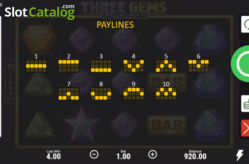 Οθόνη9. Three Gems Κουλοχέρης