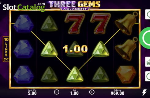 Οθόνη5. Three Gems Κουλοχέρης