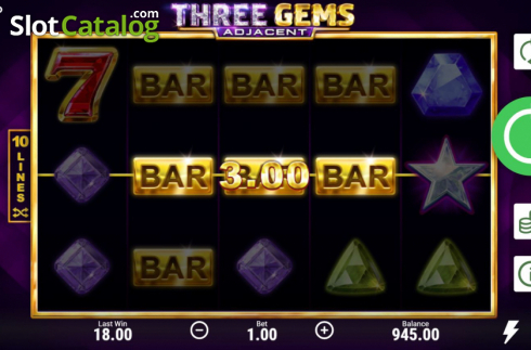 Οθόνη6. Three Gems Κουλοχέρης