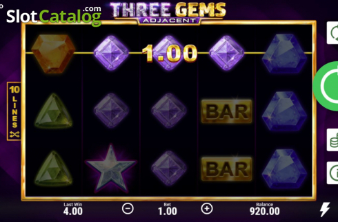Οθόνη7. Three Gems Κουλοχέρης