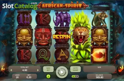 Οθόνη3. African Spirit (Booongo) Κουλοχέρης 