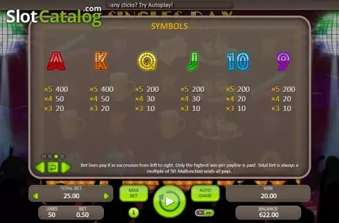 Οθόνη7. Singles Day (Booongo) Κουλοχέρης