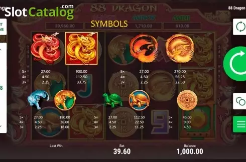Οθόνη3. 88 Dragon (Booongo) Κουλοχέρης