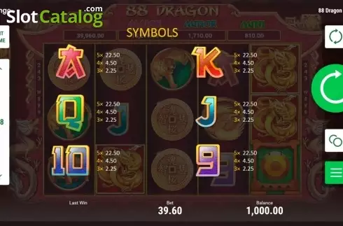 Οθόνη4. 88 Dragon (Booongo) Κουλοχέρης