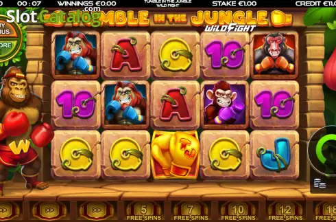 Οθόνη3. Tumble in the Jungle Wild Fight Κουλοχέρης
