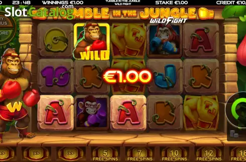 Οθόνη4. Tumble in the Jungle Wild Fight Κουλοχέρης
