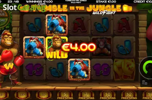 Οθόνη5. Tumble in the Jungle Wild Fight Κουλοχέρης