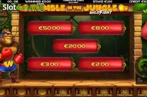Οθόνη7. Tumble in the Jungle Wild Fight Κουλοχέρης