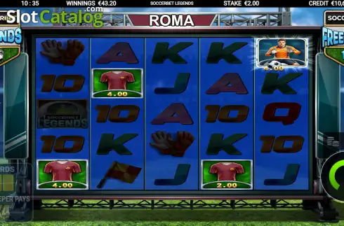 Οθόνη3. Soccerbet Legends Κουλοχέρης 