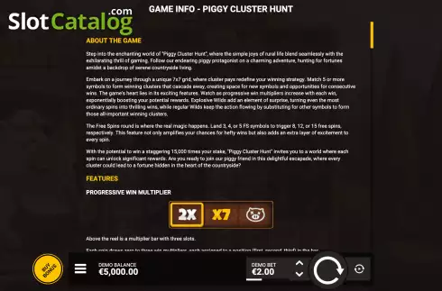 Οθόνη8. Piggy Cluster Hunt Κουλοχέρης