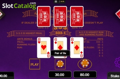 Οθόνη3. 3 Card Brag (CORE Gaming) Κουλοχέρης