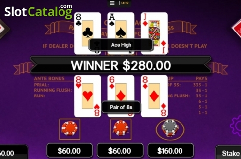 Οθόνη4. 3 Card Brag (CORE Gaming) Κουλοχέρης