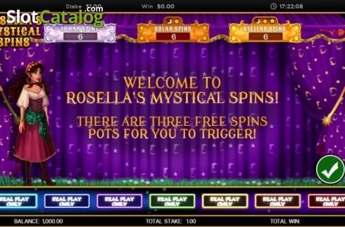 Οθόνη3. Rosella`s Mystical Spins Κουλοχέρης