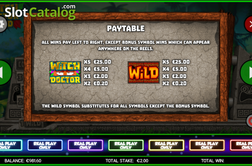 Οθόνη5. Witch Doctor Wild Κουλοχέρης
