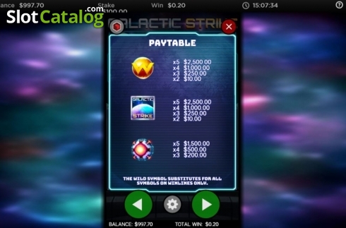 Οθόνη4. Galactic Strike Κουλοχέρης