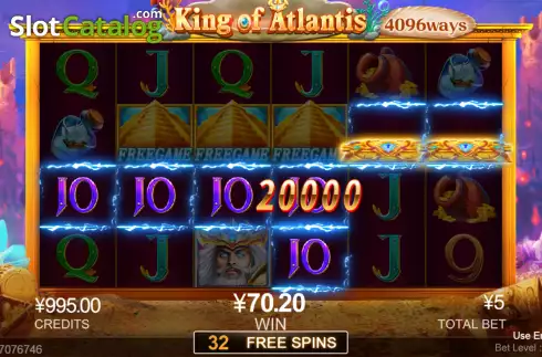 Οθόνη3. King of Atlantis (CQ9Gaming) Κουλοχέρης