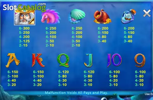 Οθόνη8. King of Atlantis (CQ9Gaming) Κουλοχέρης