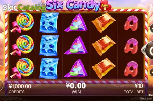 Οθόνη3. Six Candy Κουλοχέρης