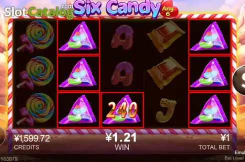 Οθόνη4. Six Candy Κουλοχέρης
