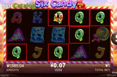 Οθόνη5. Six Candy Κουλοχέρης