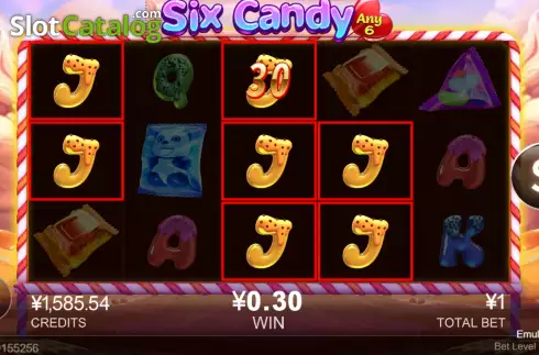 Οθόνη6. Six Candy Κουλοχέρης