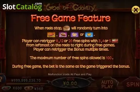Οθόνη7. God of Cookery (CQ9Gaming) Κουλοχέρης 