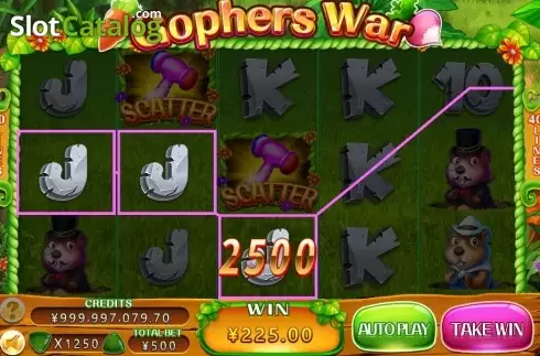 Οθόνη3. Gophers War Κουλοχέρης