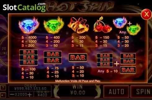 Οθόνη4. Hot Spins (CQ9Gaming) Κουλοχέρης