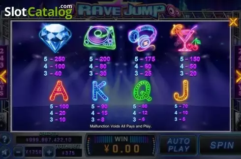 Οθόνη4. Rave Jump Κουλοχέρης