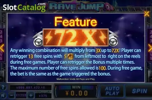 Οθόνη7. Rave Jump Κουλοχέρης