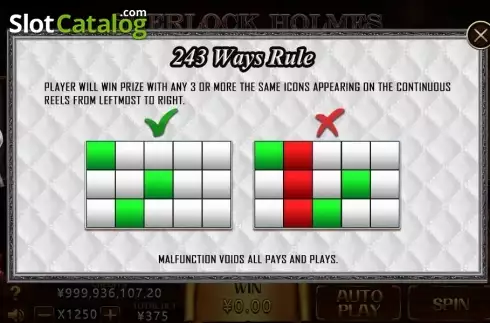 Οθόνη5. Sherlock Holmes (CQ9Gaming) Κουλοχέρης