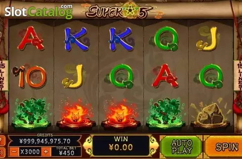 Οθόνη2. Super 5 (CQ9Gaming) Κουλοχέρης 