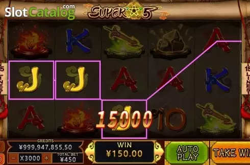 Οθόνη3. Super 5 (CQ9Gaming) Κουλοχέρης 
