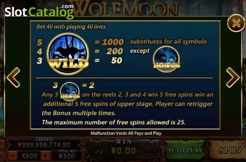 Οθόνη6. Wolf Moon (CQ9Gaming) Κουλοχέρης
