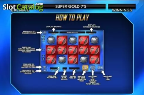 Οθόνη4. Super Gold Sevens Κουλοχέρης
